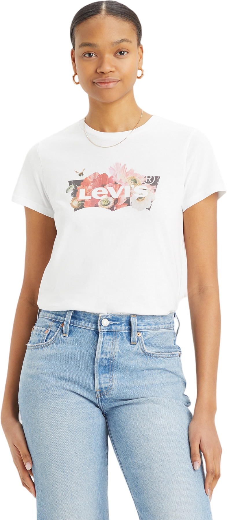 

Футболка женская Levi's THE PERFECT TEE WHITES белая M, Белый, THE PERFECT TEE WHITES