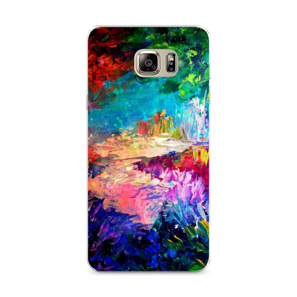 

Чехол на Samsung Galaxy Note 5 "Лес-гуашь", Синий;розовый;зеленый, 23550-4