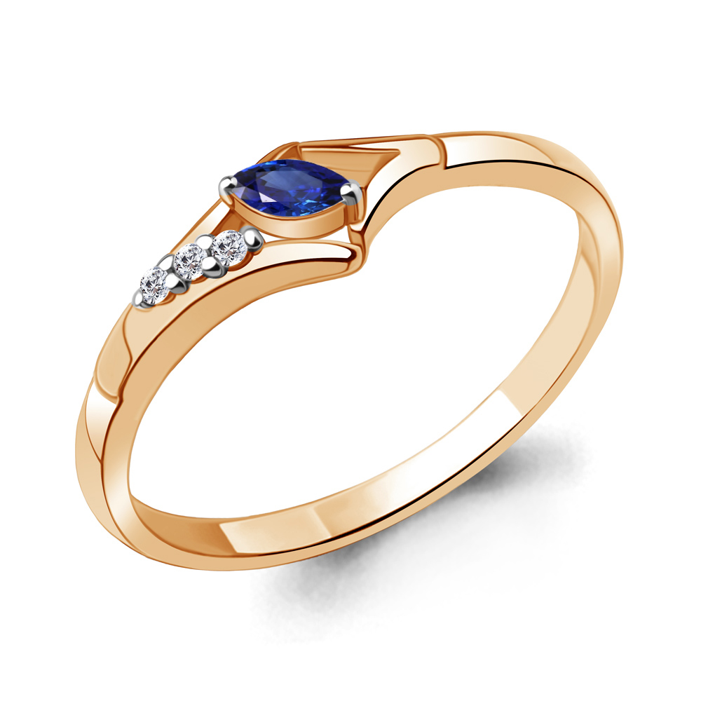 

Кольцо из серебра с фианитом Aquamarine Aquamarine 67422АБ_925_з р, 67422АБ_925_з