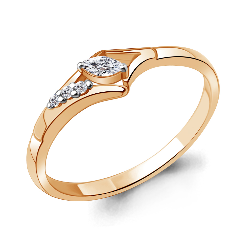 

Кольцо из серебра с фианитом Aquamarine Aquamarine 67422А_925_з р, 67422А_925_з