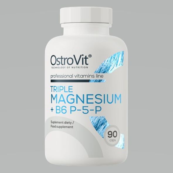 Тройной магний Ostrovit Triple Magnesium + B6 P-5-P 90 капсул