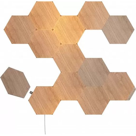 фото Светильник светодиодный nanoleaf elements wood look hexagons starter kit eu; 13 панелей.