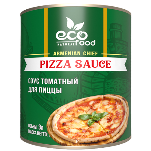 Соус ECOFOOD томатный для пиццы, 2,8 кг