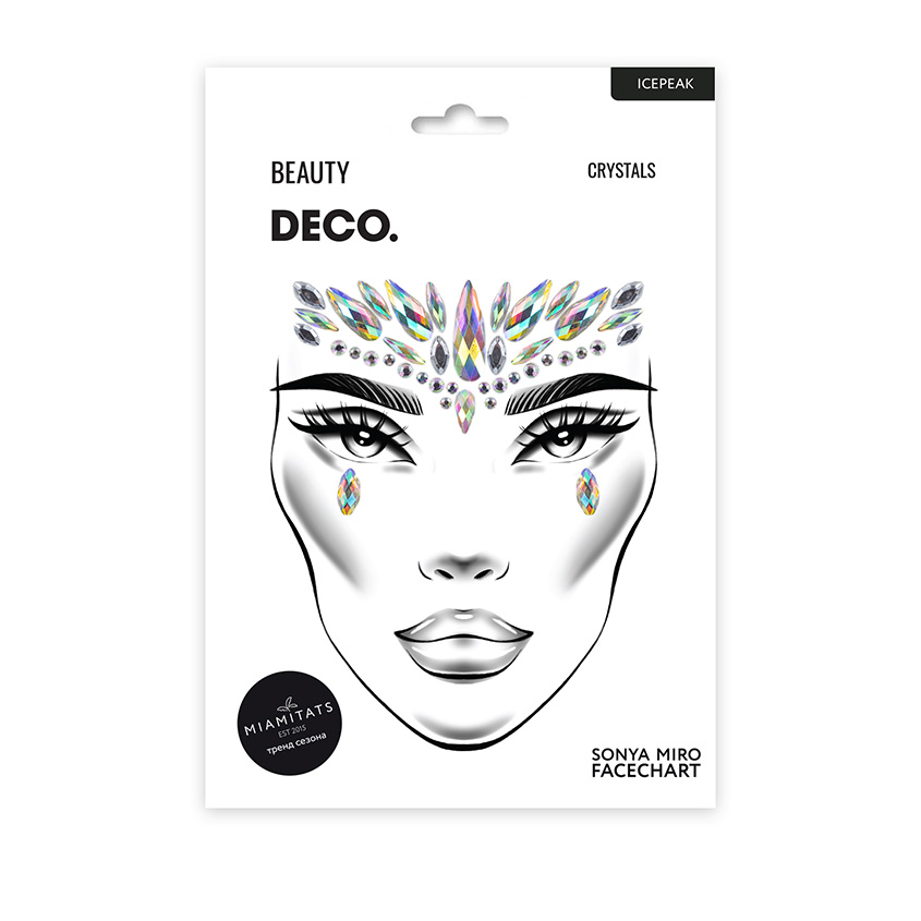 Кристаллы для лица и тела DECO. FACE CRYSTALS by Miami tattoos (Icepeak)
