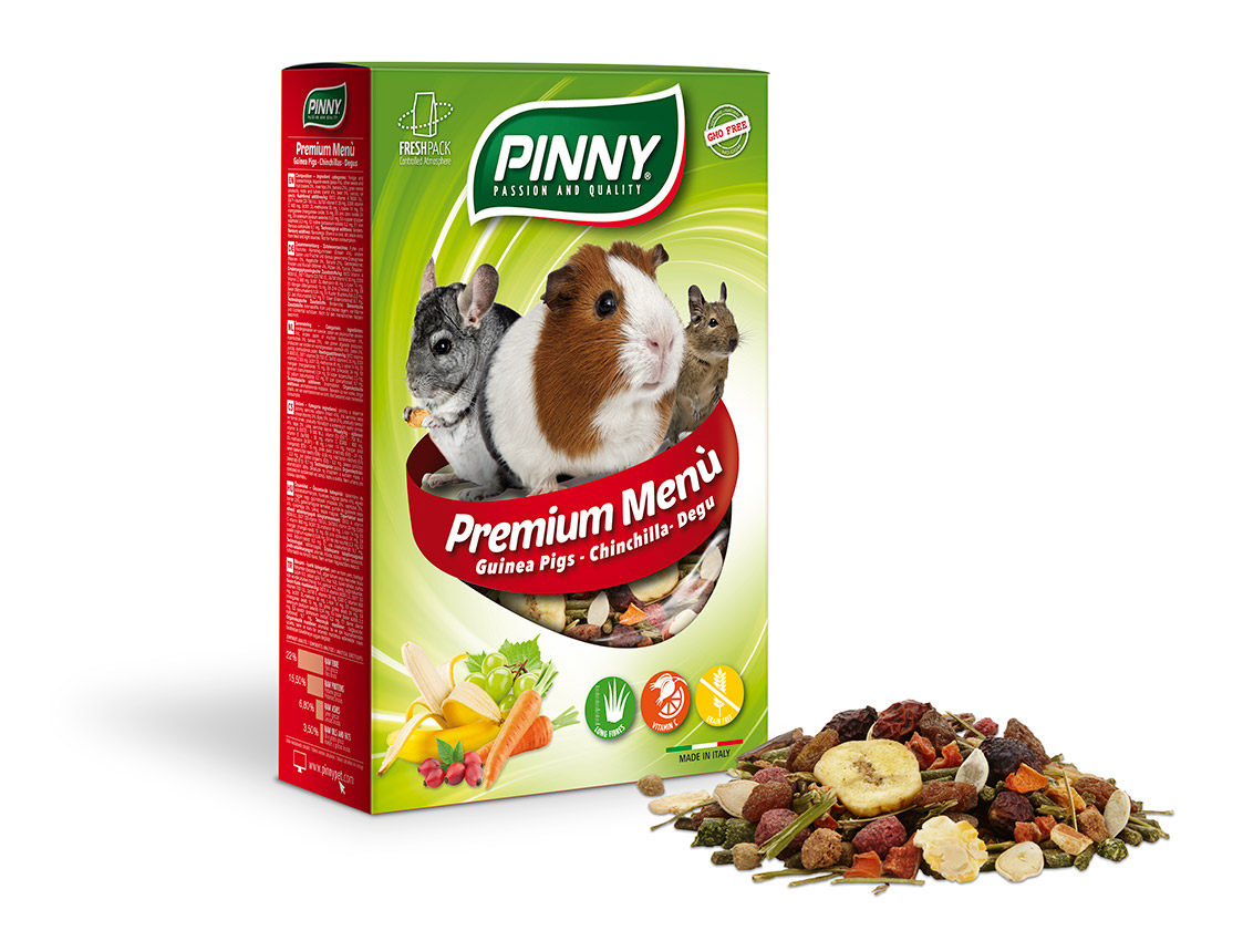 Корм PINNY Premium Menu для морских свинок, шиншил и дегу, 0.8кг