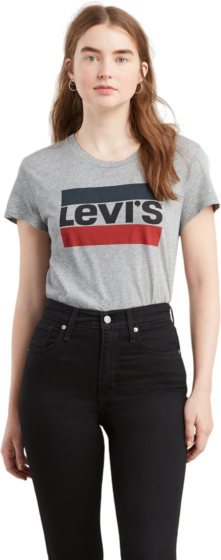 

Футболка женская Levi's Women The Perfect Tee серая 2XS, Серый, Women The Perfect Tee