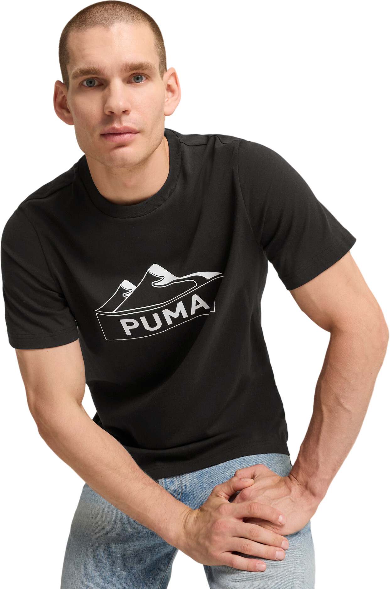 Футболка мужская PUMA OPEN ROAD Mountain Graphic Tee черная XL черный