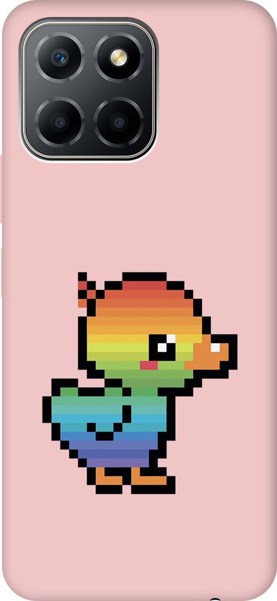 

Чехол на Honor X6/X8 5G с принтом "Pixel Duck" розовый, Розовый;желтый, 158201