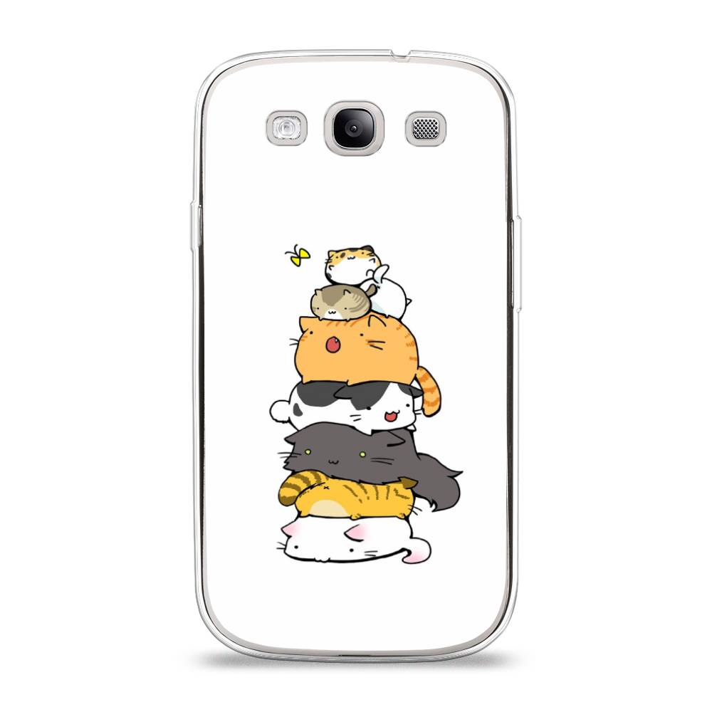 

Чехол Awog на Samsung Galaxy S3 / Самсунг S3 "Бутерброд из котиков", Коричневый;белый;серый, 23750-10