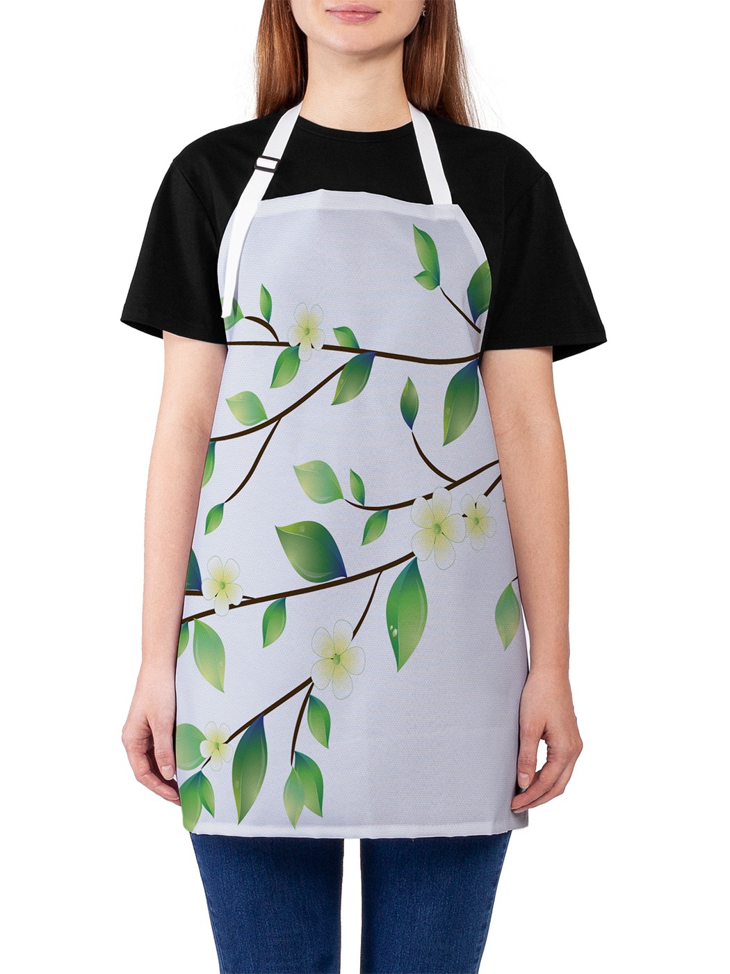 

Фартук женский JoyArty для готовки "Ветка жизни", универсальный размер, Серый