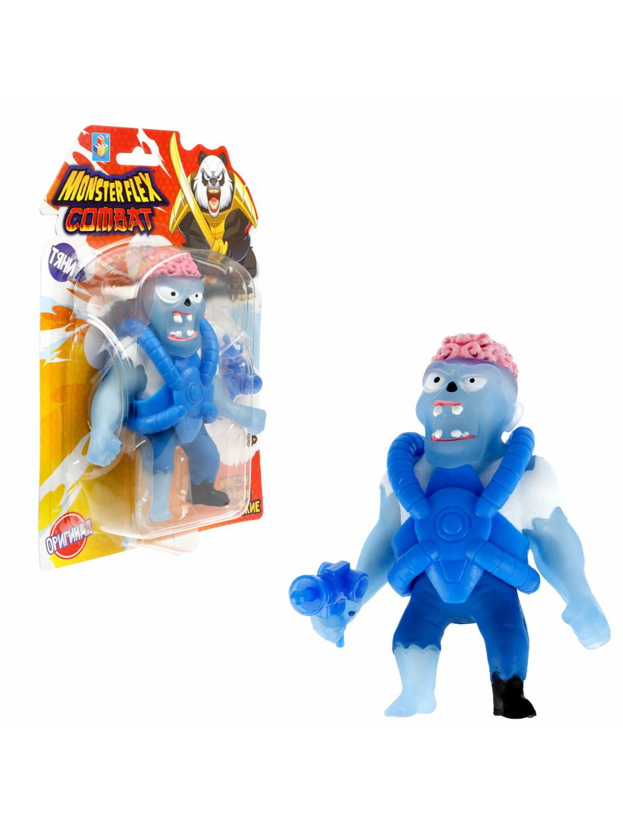 Фигурка 1toy MONSTER FLEX COMBAT, Космический Зомби с лазерным пистолетом 15см