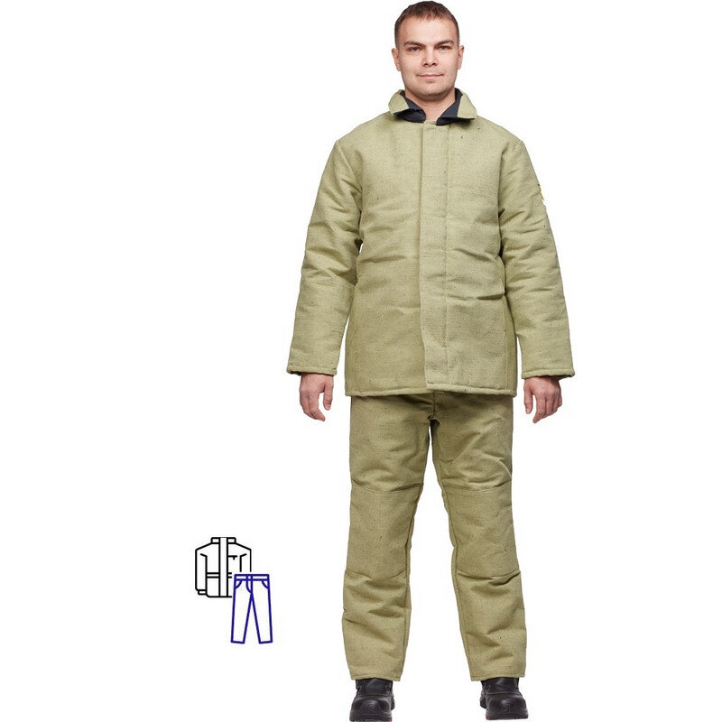 Костюм рабочий унисекс NoBrand 1021401 хаки 52-54, 170-176