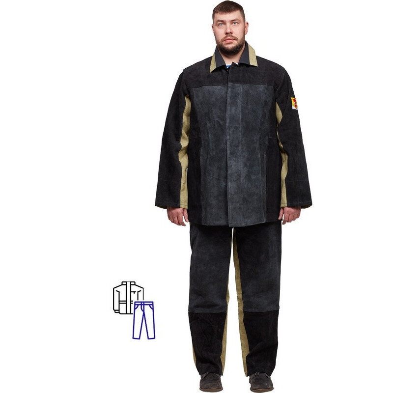 

Костюм рабочий мужские NoBrand 102141 хаки/черные 60-62, 170-176, Разноцветный, 102141