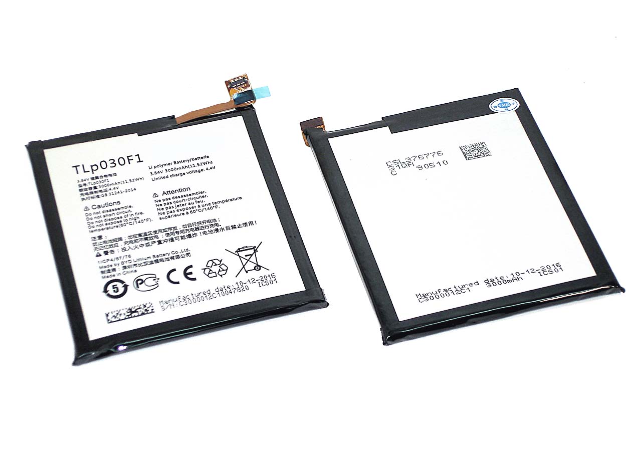 

Аккумулятор TLp030F1 для Alcatel Idol 4S OT-6070K