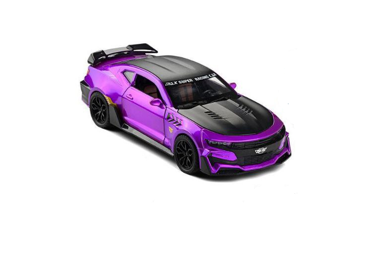 

Игрушечная металлическая машинка Matreshka Chevrolet Camaro коллекцинная фиолетовая 1:24, Фиолетовый;черный, Chevrolet