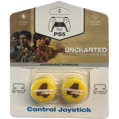 

Накладка на стик Dobe Thumbstick Uncharted 4 Yellow для PS4/PS5, Желтый