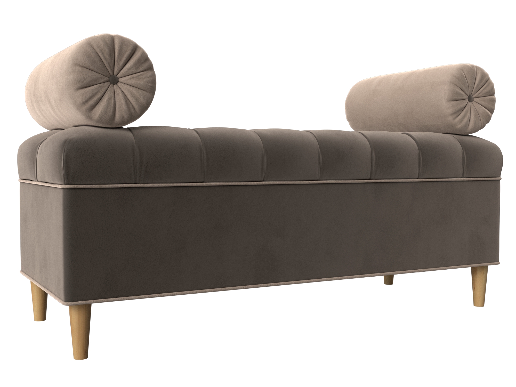 

Банкетка Глория велюр коричневый/бежевый, Банкетка Глория