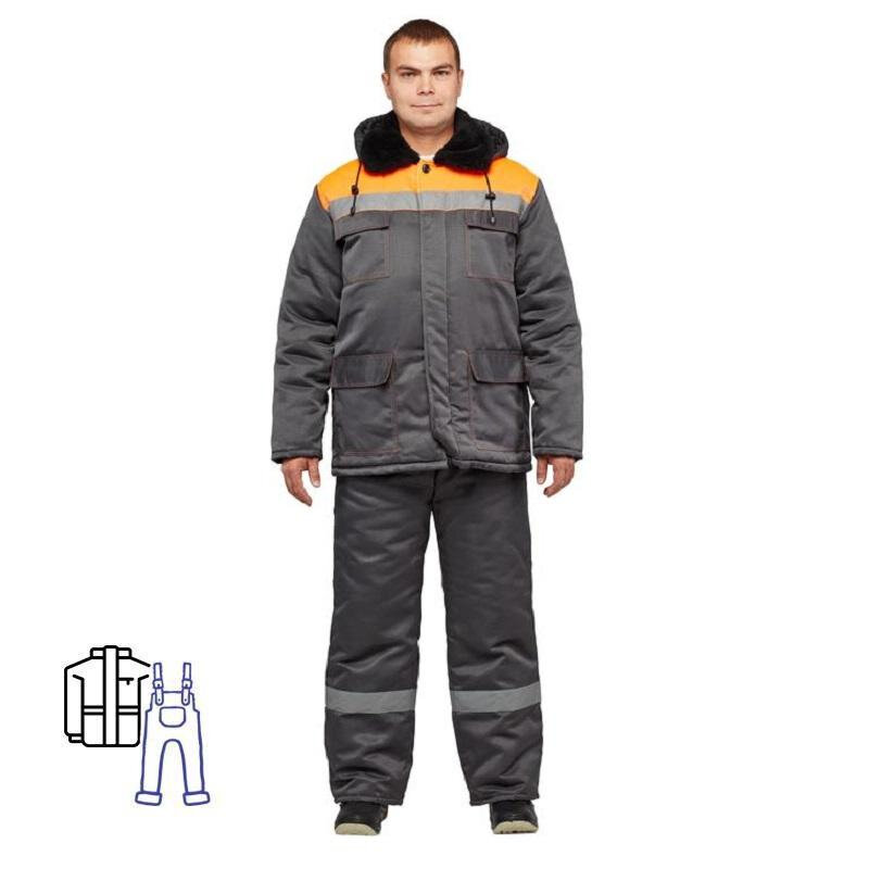 

Костюм рабочий мужские NoBrand з35-КПК серые/оранжевые 56-58, 170-176, Серый, з35-КПК