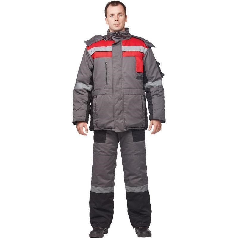 

Костюм рабочий NoBrand 702530 серый/красный 52-54, 170-176