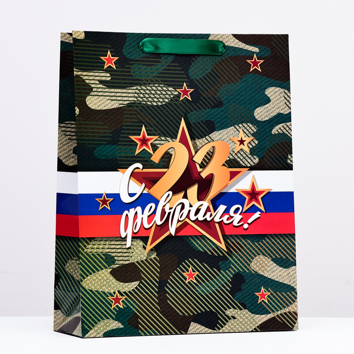 

Подарочный пакет Sima-land С 23 февраля! 9916268, 31 х 40 х 11,5 см, Разноцветный