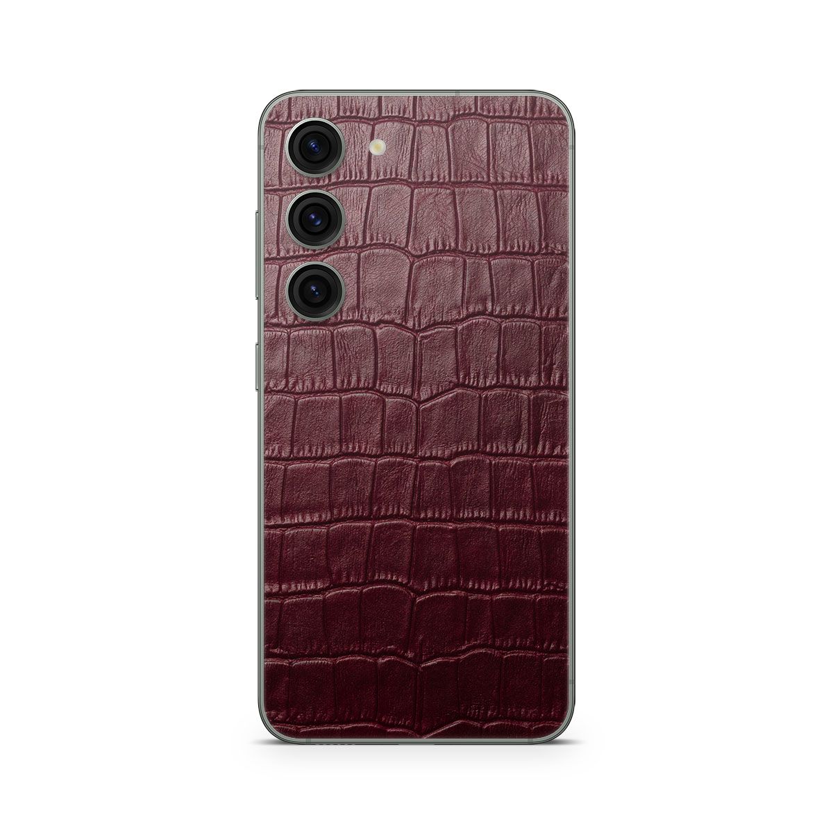 

Наклейка Glueskin из натуральной кожи CROCO для Samsung Galaxy S23 FE, Бордовый