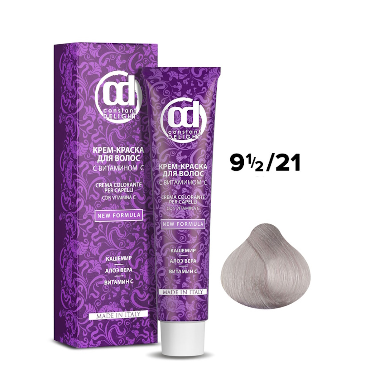 Крем-краска для волос Constant Delight Vitamin C т91221 Тонер пепельный сандре 60 мл 239₽