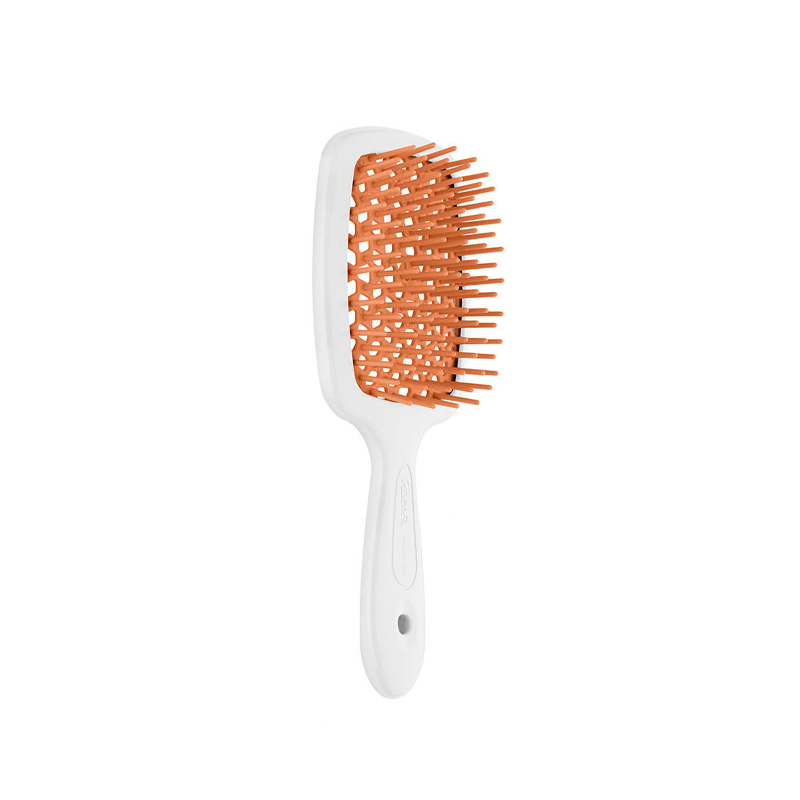 Щетка для волос Janeke Superbrush Mini White Orange (бело-оранжевая), 1 шт janeke щетка superbrush малая мятно белая 17 5 х 7 х 3 см