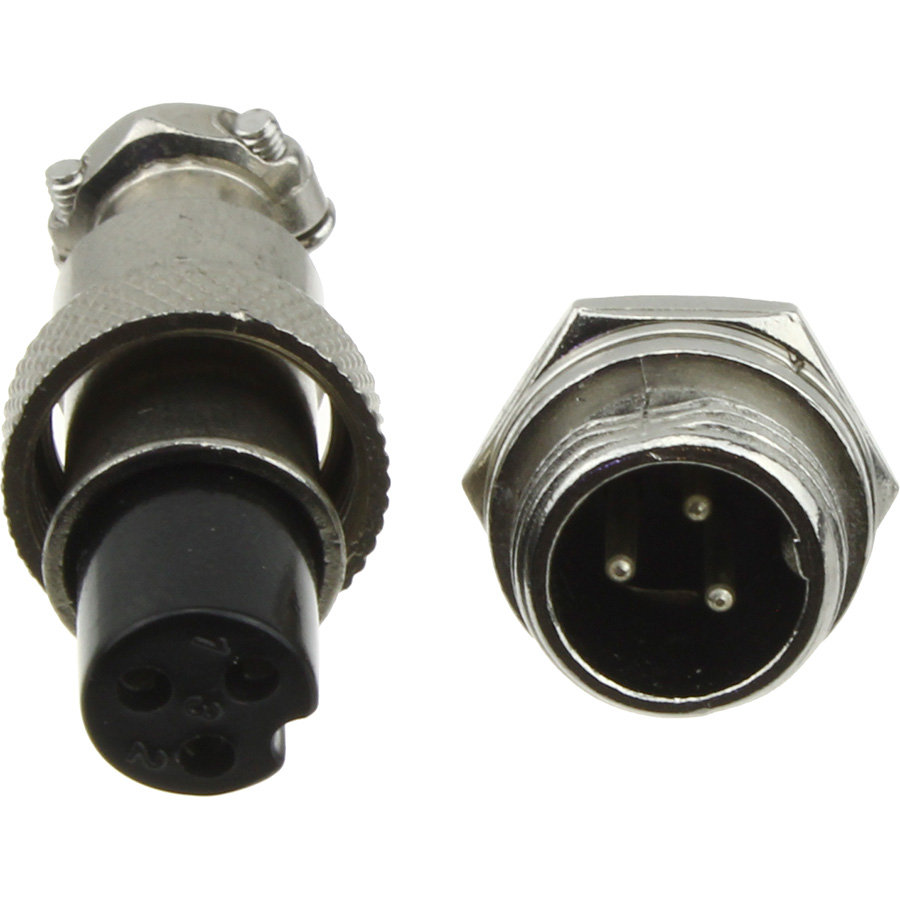 

Разъем GX12 3PIN, комплект мама, папа