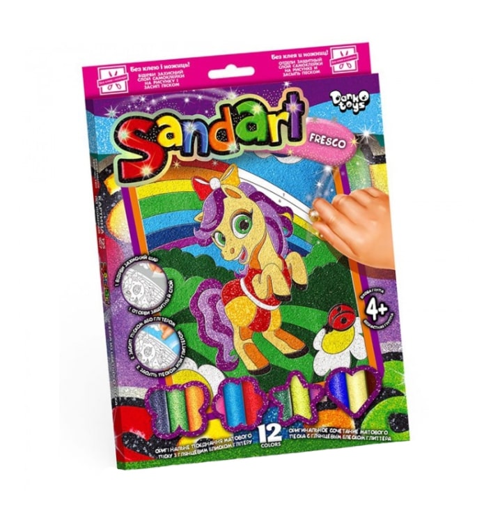 

Фреска из цветного песка Danko Toys Sand Art Попугай