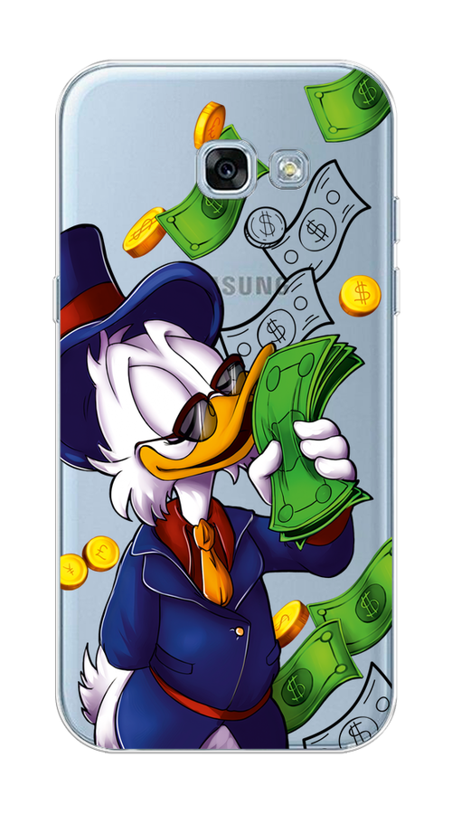 

Чехол на Samsung Galaxy A3 2017 "Scrooge McDuck with Money", Синий;зеленый;белый, 20350-6