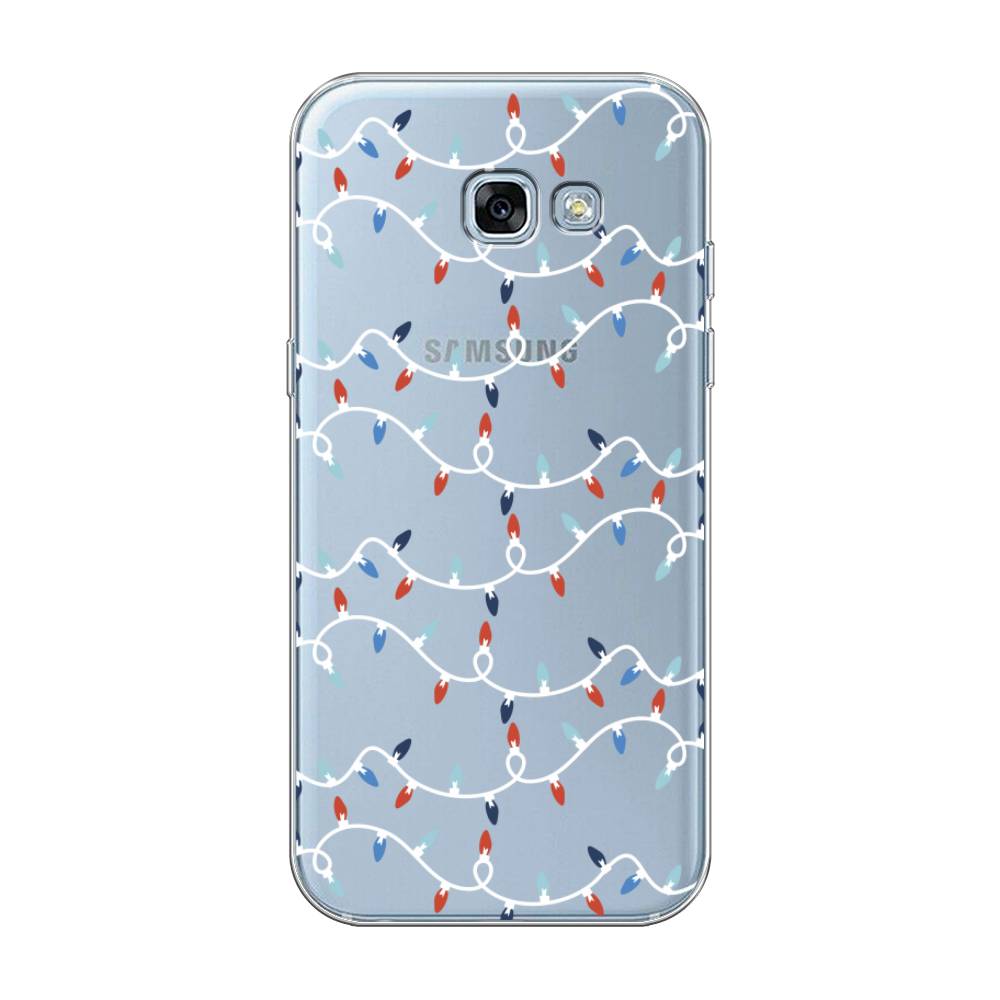 

Чехол на Samsung Galaxy A3 2017 "Разноцветная гирлянда", Белый;красный;синий, 20350-5