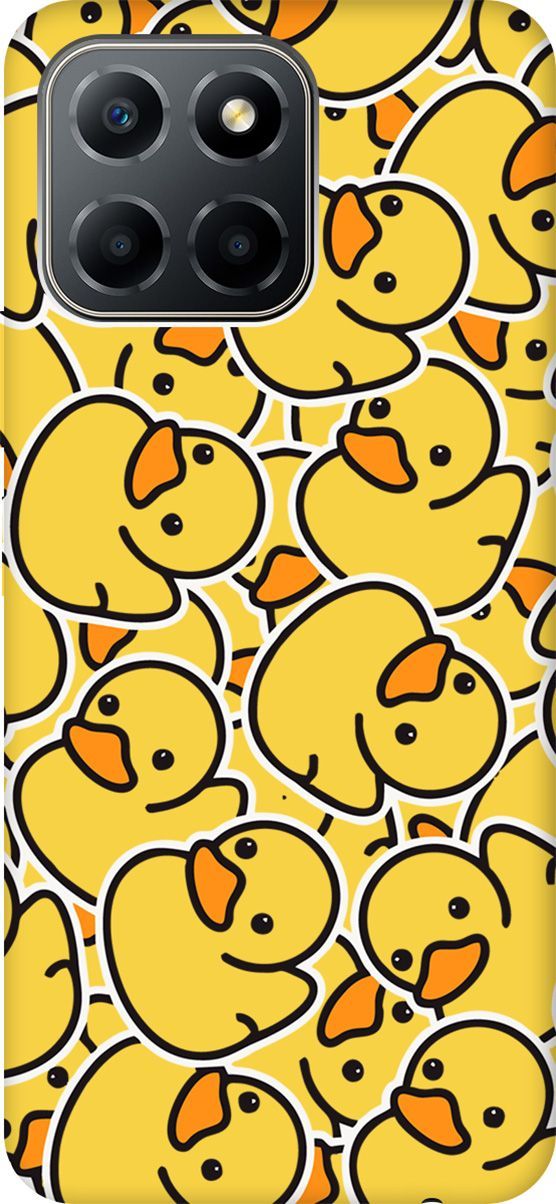 

Чехол на Honor X6/X8 5G с принтом "Duck Pattern" желтый, Желтый;белый, 158201