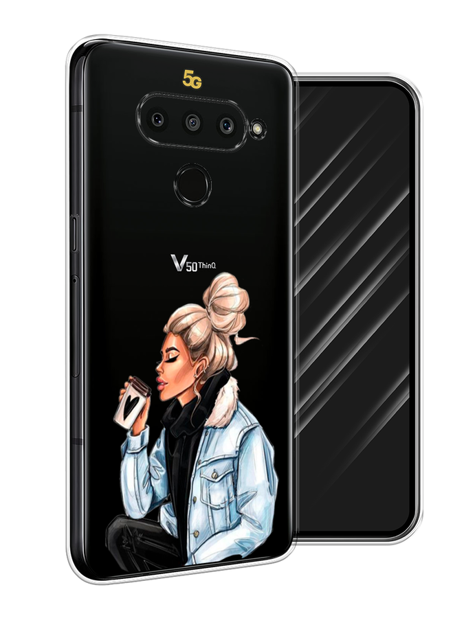 

Чехол Awog на LG V50 ThinQ "Cute girl", Коричневый;бежевый, 83850-7