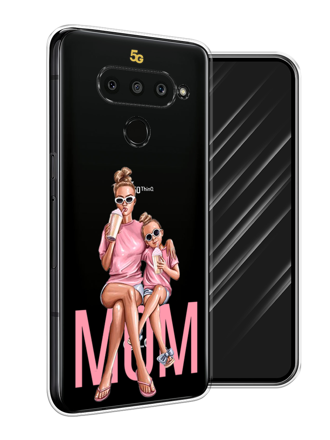 

Чехол Awog на LG V50 ThinQ "Lovely mom", Синий;бежевый;розовый, 83850-7