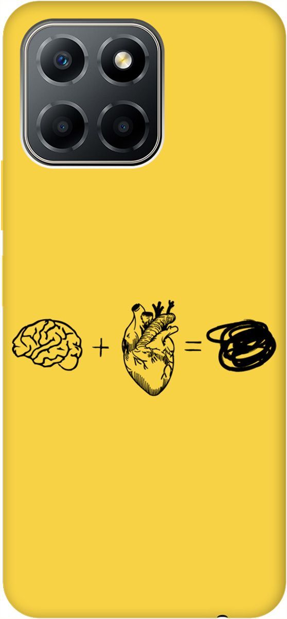 

Чехол на Honor X6/X8 5G с принтом "Brain Plus Heart" желтый, Желтый;черный, 158200