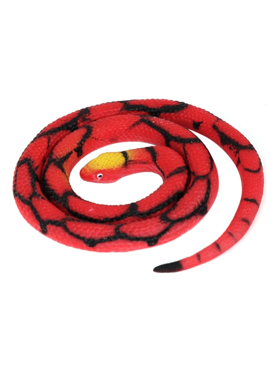 Игрушка резиновая Змея красный K7313