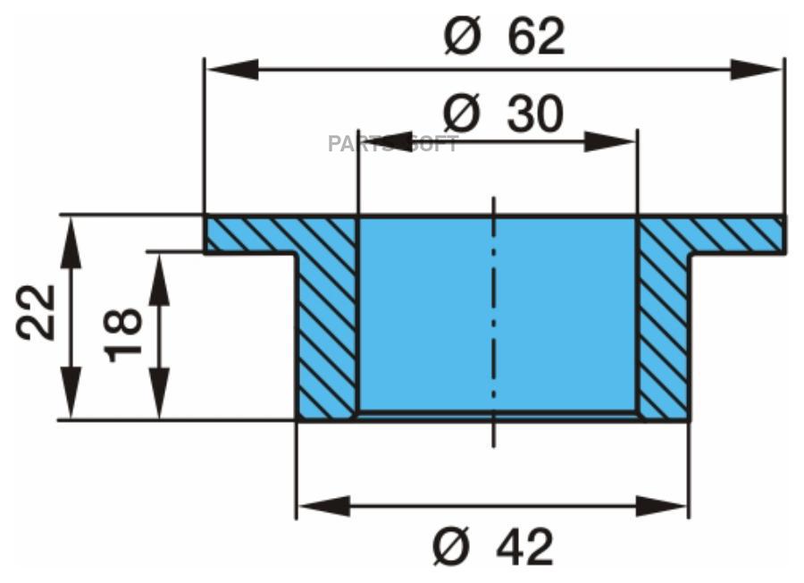 03.113.01.37.0_втулка пальца рессоры (м) 30/42x62x22 BPW