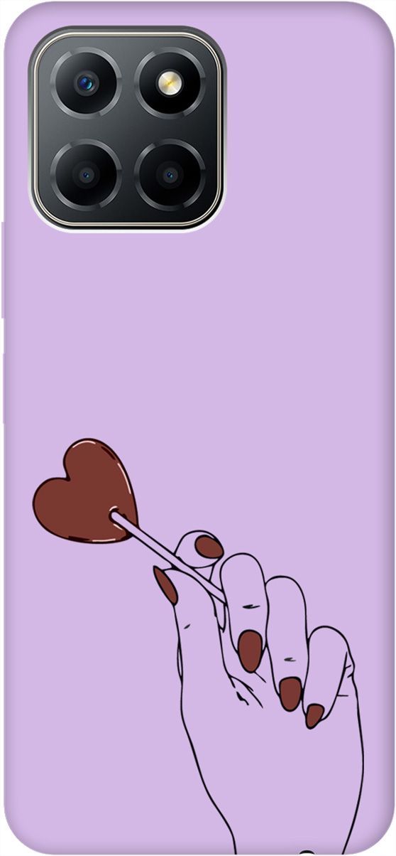 

Чехол на Honor X6/X8 5G с принтом "Heartbreaker" сиреневый, Фиолетовый;красный, 158199
