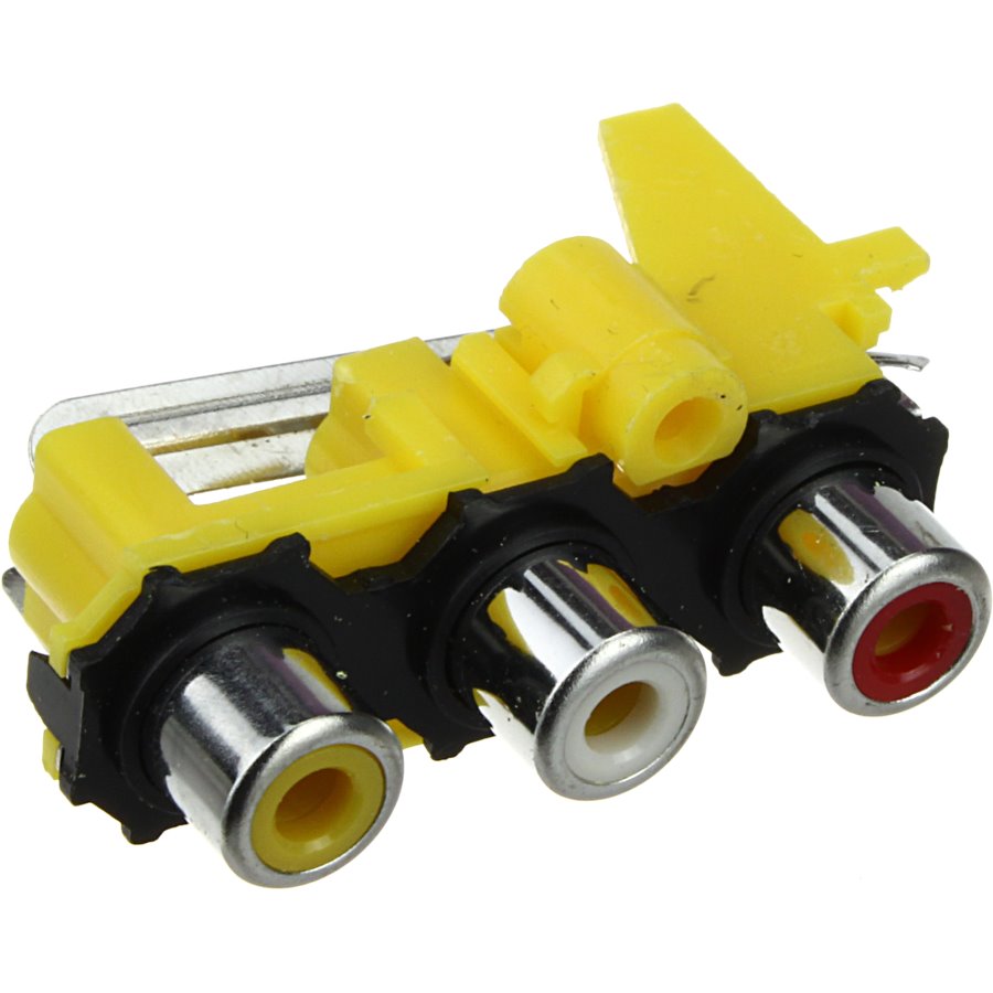 

Разъем 3RCA(G) 20x40мм монтажное в плату, вертикальное
