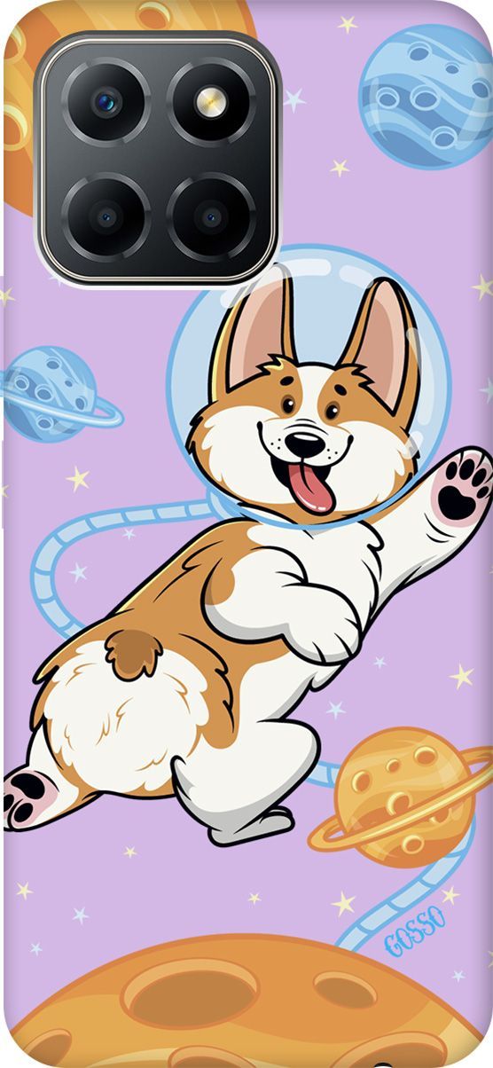 

Чехол на Honor X6/X8 5G с принтом "CosmoCorgi" сиреневый, Фиолетовый;коричневый, 158199
