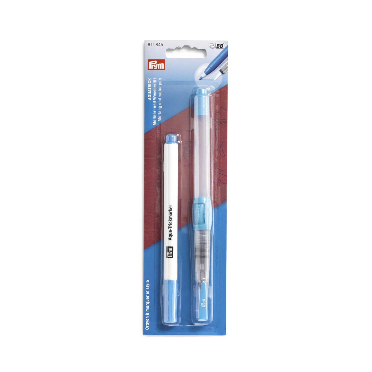 Набор аква-маркер + карандаш водяной Prym 611845 бирюзовый 2 шт