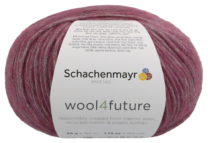 

Пряжа Schachenmayr 9807594 wool4future (00045, mulberry), Розовый, wool4future