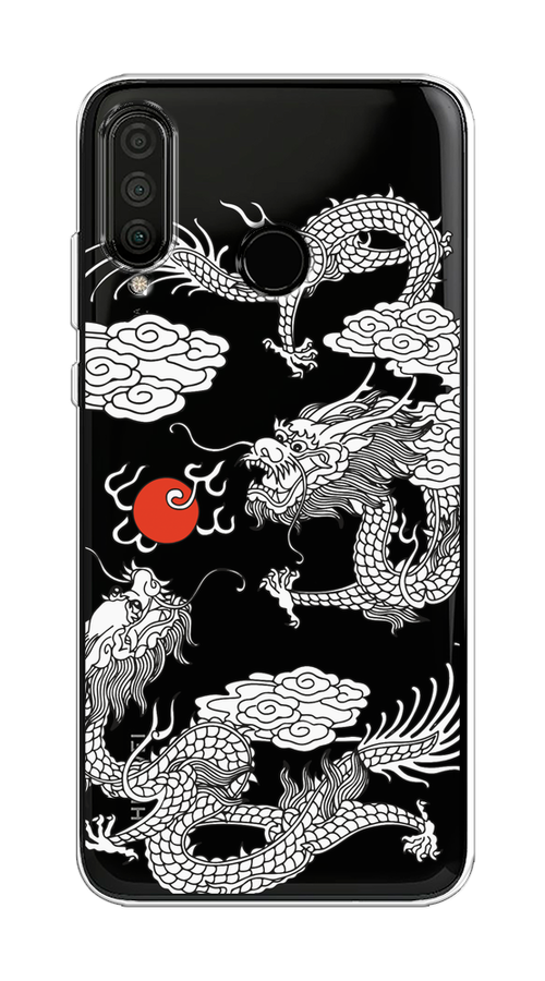 

Чехол на Huawei P30 Lite, Honor 20S/20 Lite 2020 "Драконы с ножом", Прозрачный;черный;белый, 611250-1