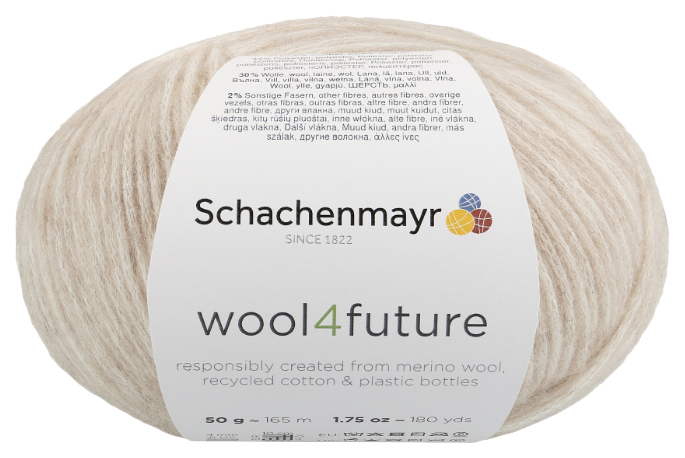 

Пряжа Schachenmayr 9807594 wool4future (00002, natural), Белый, wool4future