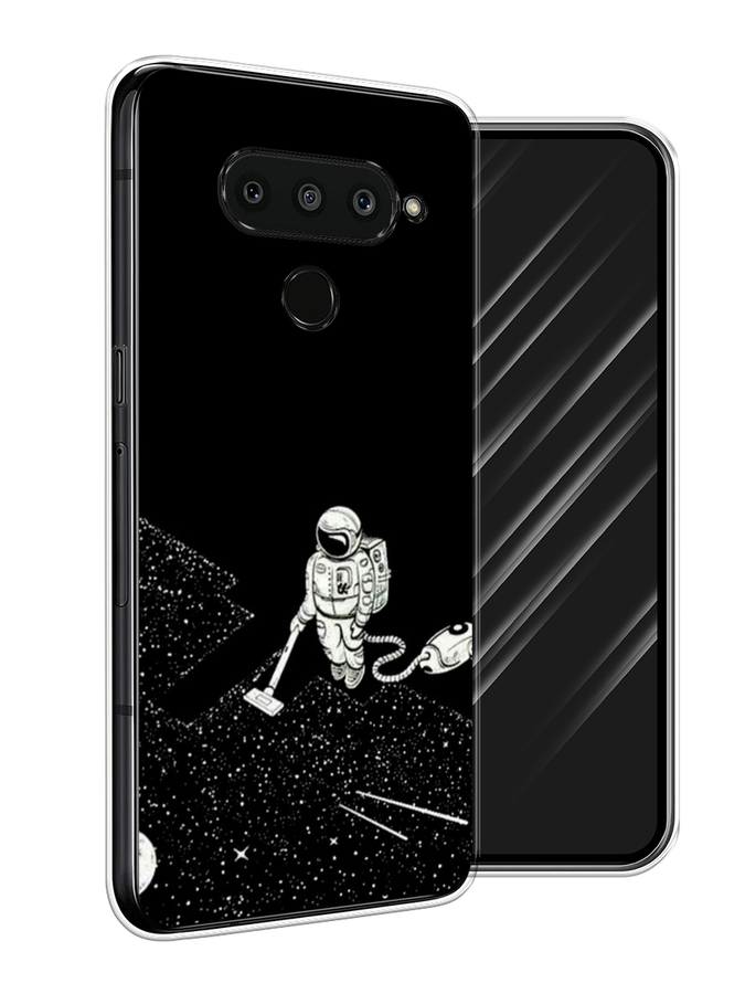 

Чехол Awog на LG V50 ThinQ "Космонавт с пылесосом", Белый, 83850-4
