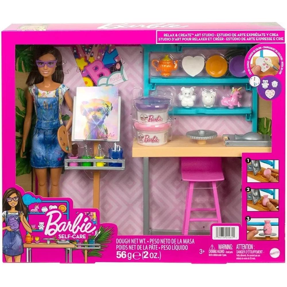 Игровой набор Barbie Mattel Творческая студия HCM85 игровой набор mattel barbie день spa с питомцем