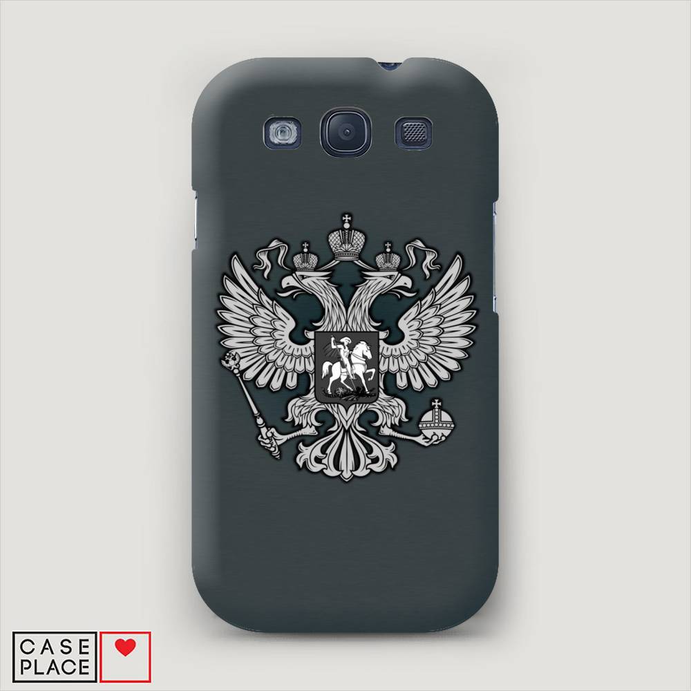 фото Чехол awog "герб россии серый" для samsung galaxy s3