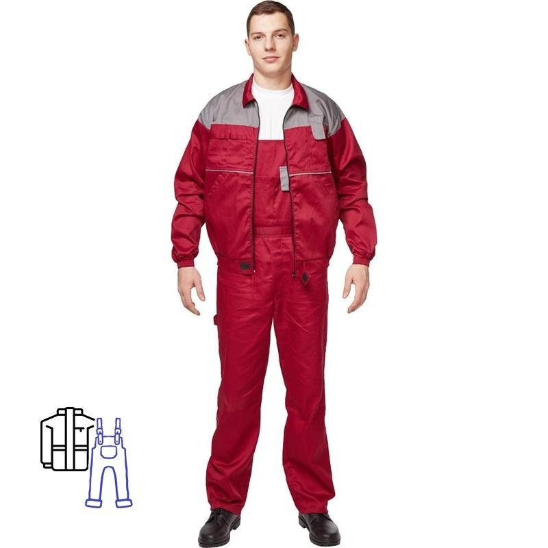 

Костюм рабочий NoBrand 487558 бордовый 64-66, 170
