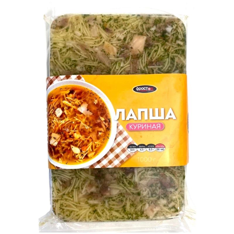 Лапша Фросток куриная замороженная 1 кг