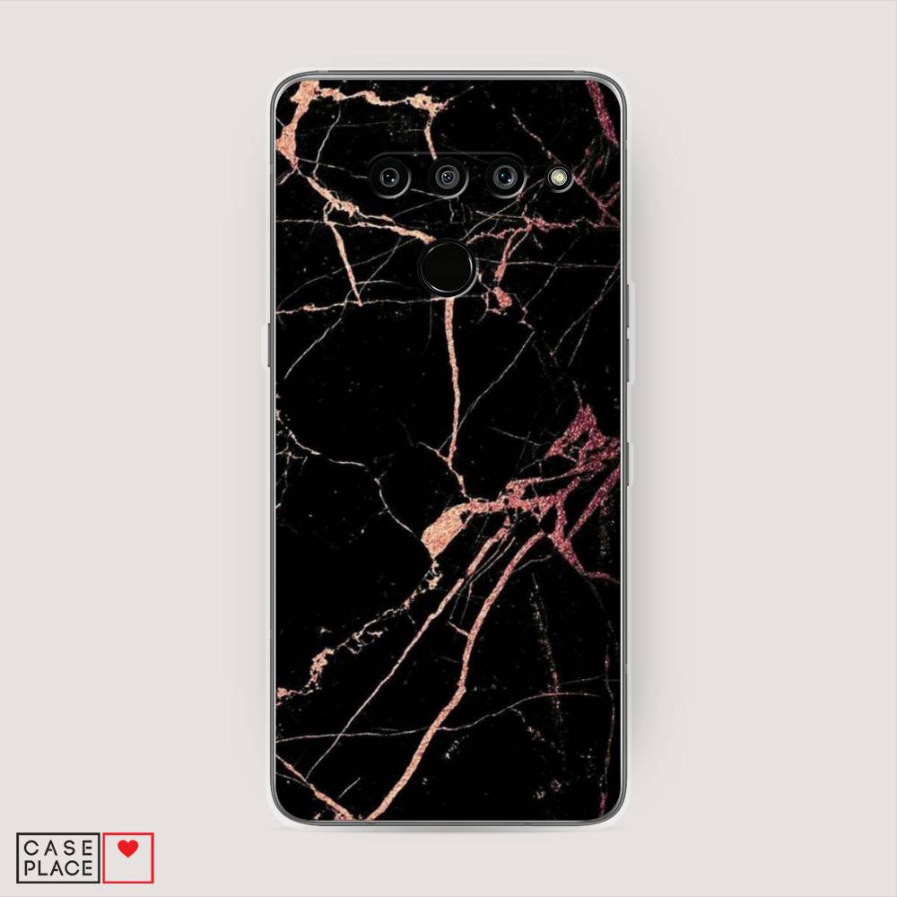 фото Чехол awog "мрамор розовое золото" для lg v50 thinq